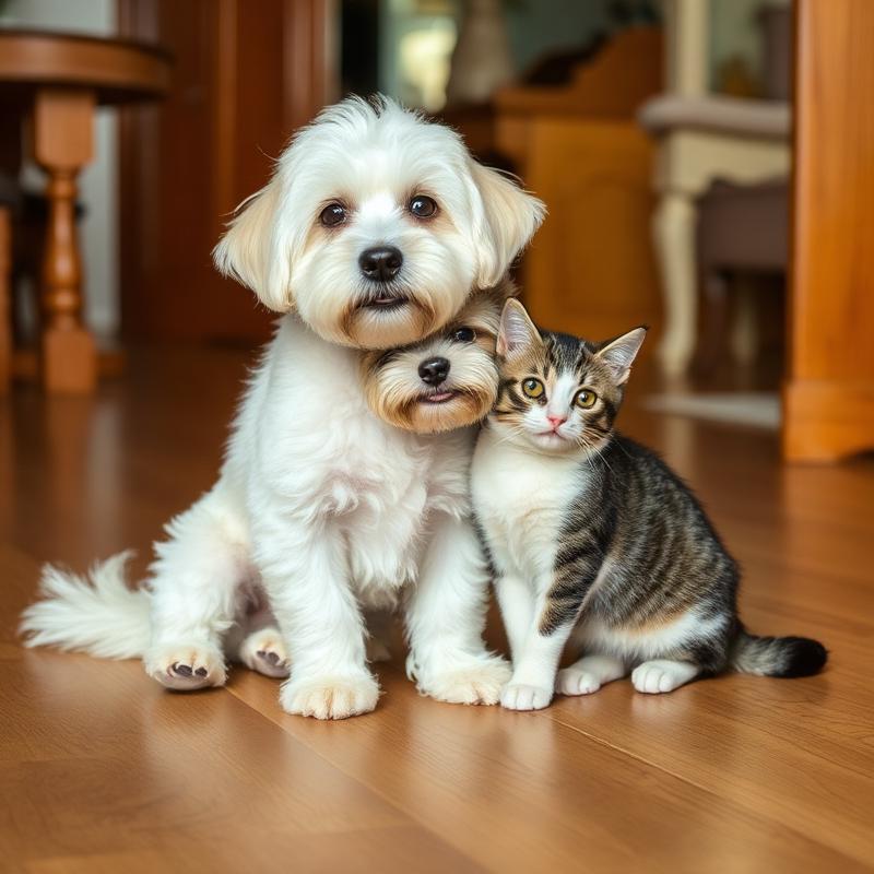 Cão e gato juntos